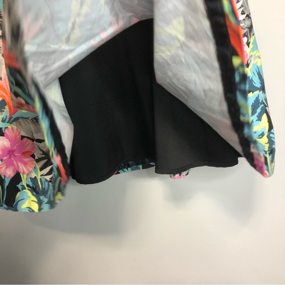 Guess Floral Sleeveless V-Neck Fit & Flare Mini Dress, Size 4 - Picture 5 of 12